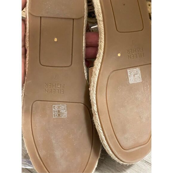 New Eileen Fisher Lace Suede Espadrille Size 7 - Picture 8 of 8